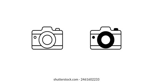 camera icon with white background vector stock illustration