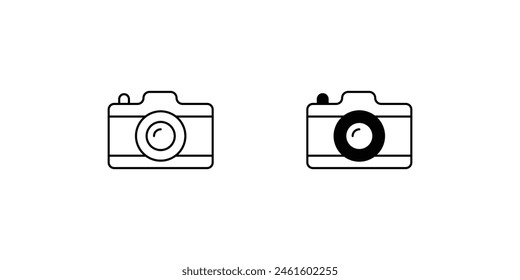 camera icon with white background vector stock illustration