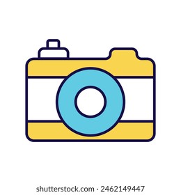 camera icon with white background vector stock illustration