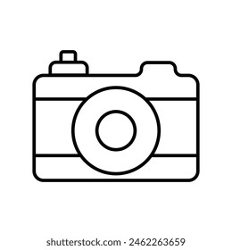 camera icon with white background vector stock illustration