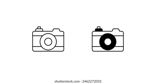 camera icon with white background vector stock illustration