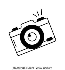 camera icon with white background vector stock illustration