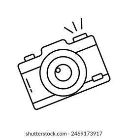 camera icon with white background vector stock illustration