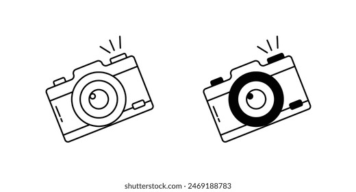 camera icon with white background vector stock illustration