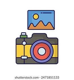 camera icon with white background vector stock illustration