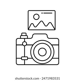 camera icon with white background vector stock illustration