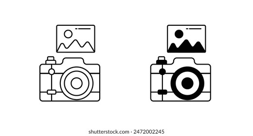 camera icon with white background vector stock illustration