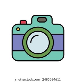 camera icon with white background vector stock illustration