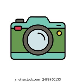 camera icon with white background vector stock illustration