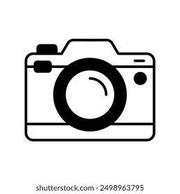 camera icon with white background vector stock illustration