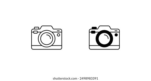 camera icon with white background vector stock illustration