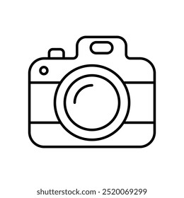 camera icon with white background vector stock illustration