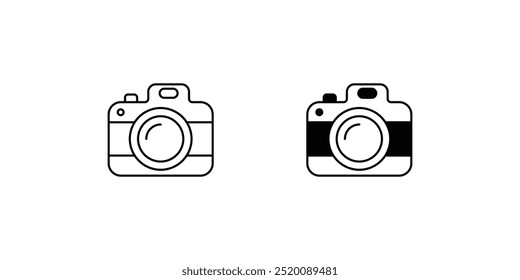 camera icon with white background vector stock illustration