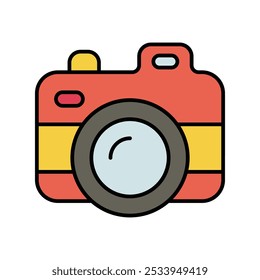 camera icon with white background vector stock illustration