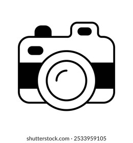 camera icon with white background vector stock illustration