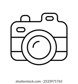 camera icon with white background vector stock illustration