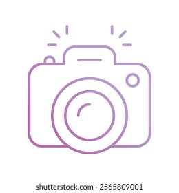 camera icon with white background vector stock illustration