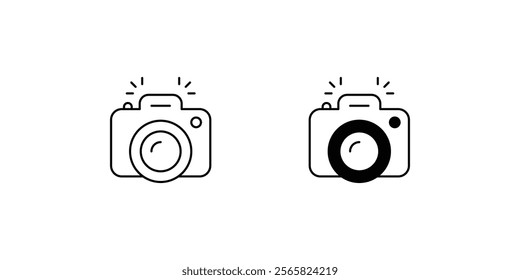 camera icon with white background vector stock illustration