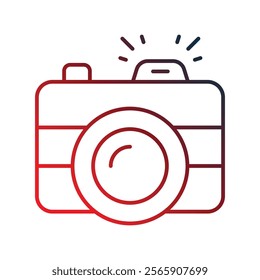 Camera icon with white background vector stock illustration