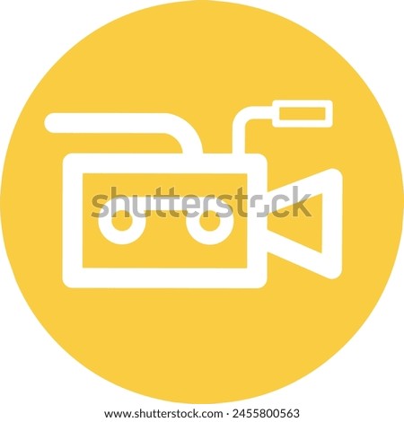 camera icon white color line icon style.stock illustration