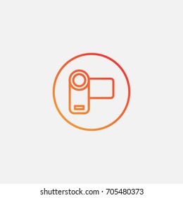 Camera icon.gradient illustration isolated vector sign symbol