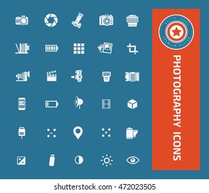 Camera icon,photography icon set,vector