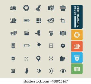 
Camera icon,photography icon set,vector