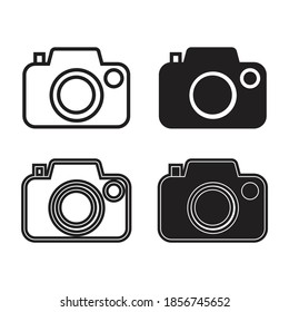 Iconos de cámara. Ilustración vectorial de diseño de cámara