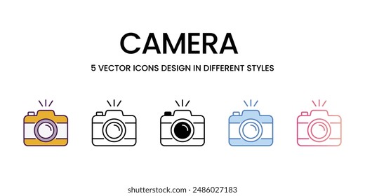 Camera Icons different style vector stock illustration