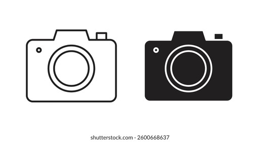 Camera icons graphics set vectors