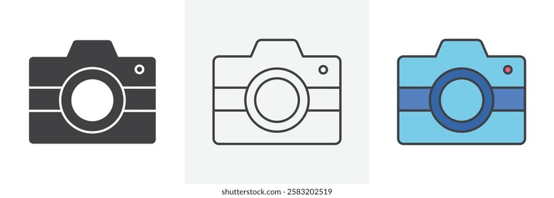 Camera icons pack for website designs