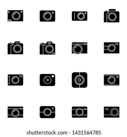 camera icons. photography line icons vector eps illustration