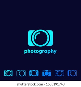 camera icons, photography logo set