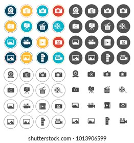 Camera icons set