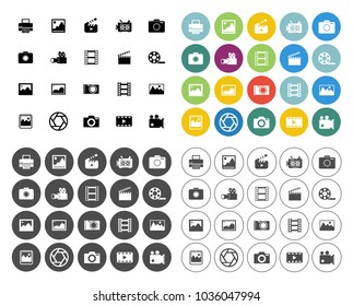 Camera icons set