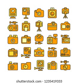 camera icons set