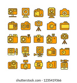 camera icons set