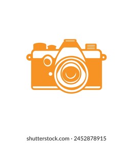 Camera icons set, blue and pink version, isolated on white background.