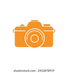 Camera icons set, blue and pink version, isolated on white background.