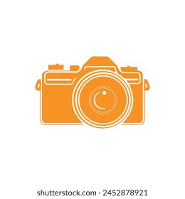 Camera icons set, blue and pink version, isolated on white background.