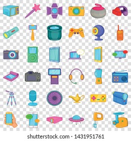 Camera icons set. Cartoon style of 36 camera vector icons for web for any design