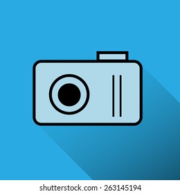 camera icons set great for any use. Vector EPS10.