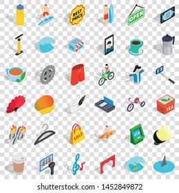 Camera icons set. Isometric style of 36 camera vector icons for web for any design