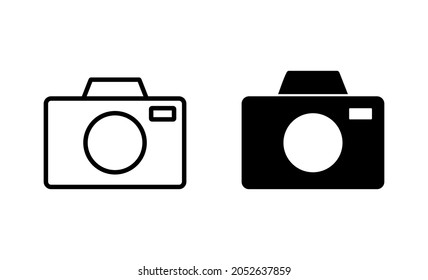 Camera icons set. photo camera sign and symbol. photography icon.