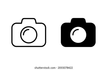Camera icons set. photo camera sign and symbol. photography icon.