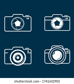 Camera icons set for photographers. Photography camera icon set vector eps	