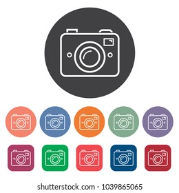 Camera icons set. Vector illustration.
