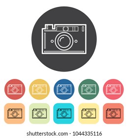 Camera icons set. Vector illustration.