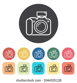 Camera icons set. Vector illustration.
