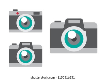 Camera icons set vector illustration. Camera black logo. Camera icons sign
